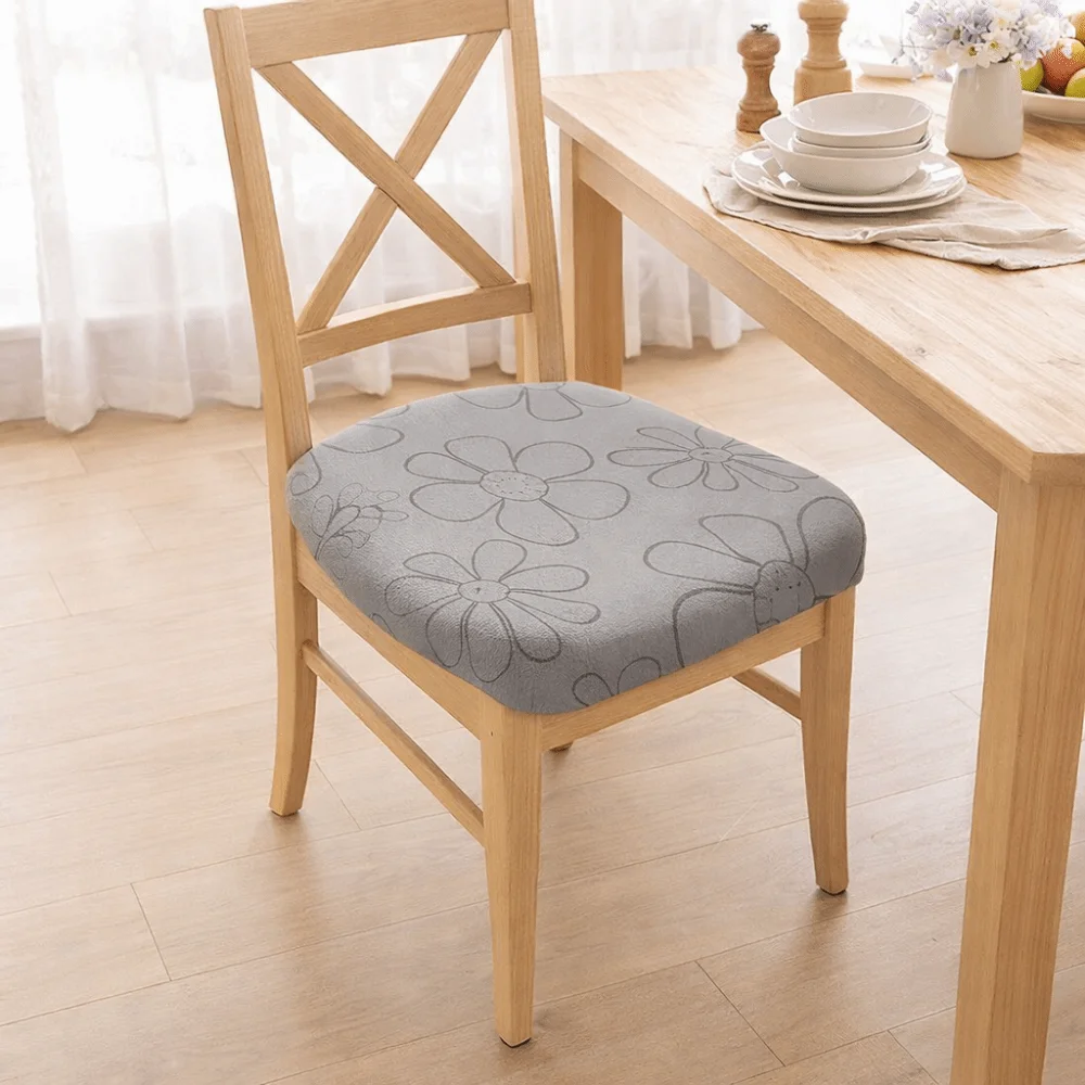 Thickened Jacquard Office Chair Cover Stretch Flower Print Computer Chair Cover Removable Elastic Dining Chair Cover Study Room 5