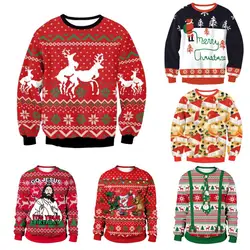 2024 Women Ugly Christmas Sweatshirt Funny Dog Head Pullovers Hoodie Humping Reindeer Climax Christmas Clothes S-6XL