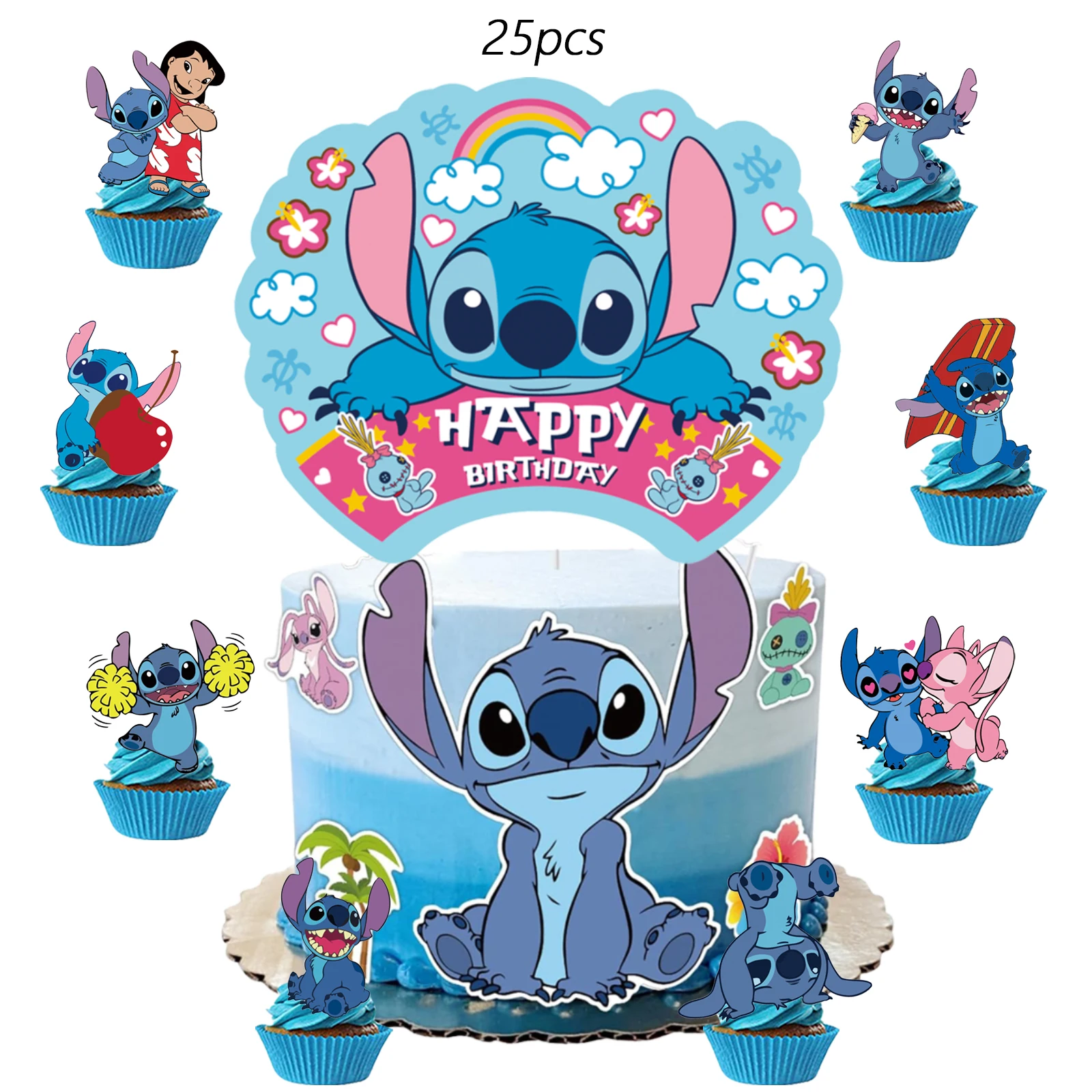 25 قطعة من أغطية الكيك، أغطية الكب كيك، زينة عيد الميلاد، مستلزمات الحفلات ذات موضوع الغرز، زينة عيد الميلاد