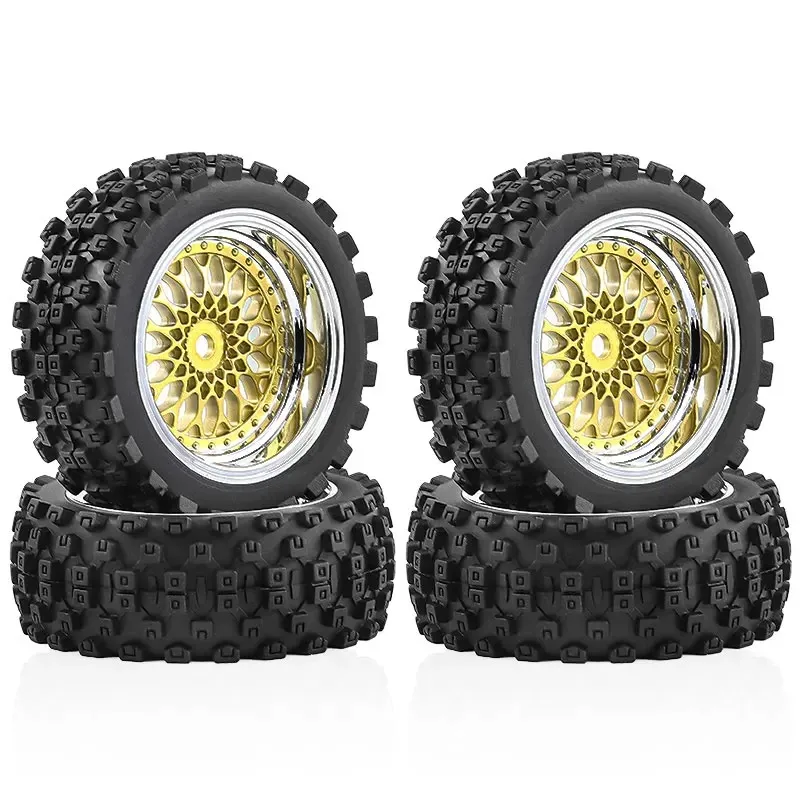 1/10 1/12 1/14 On Road Tires & Wheel 12mm Hex Plastics Rims Compatible with Tamiya TT01 TT02 Kyosho Sakura