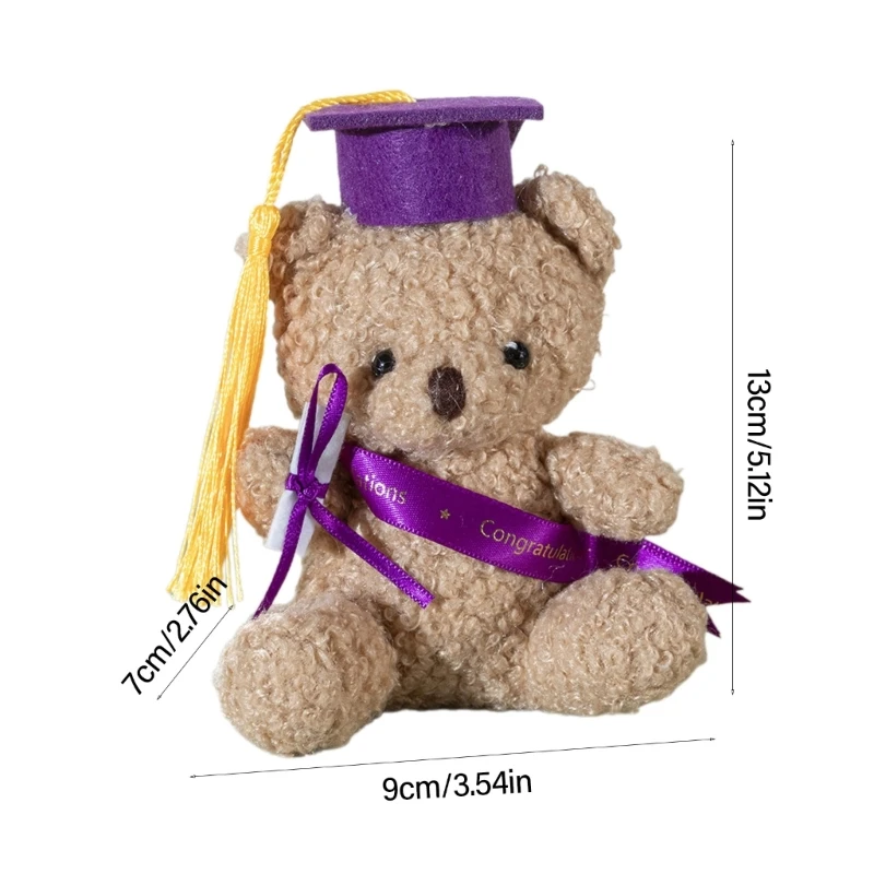 Stuffed Toy Plush Bear Graduation Gift for Graduate 2024 Photography Graduation Bear Stuffed Animals Cartoon Bear