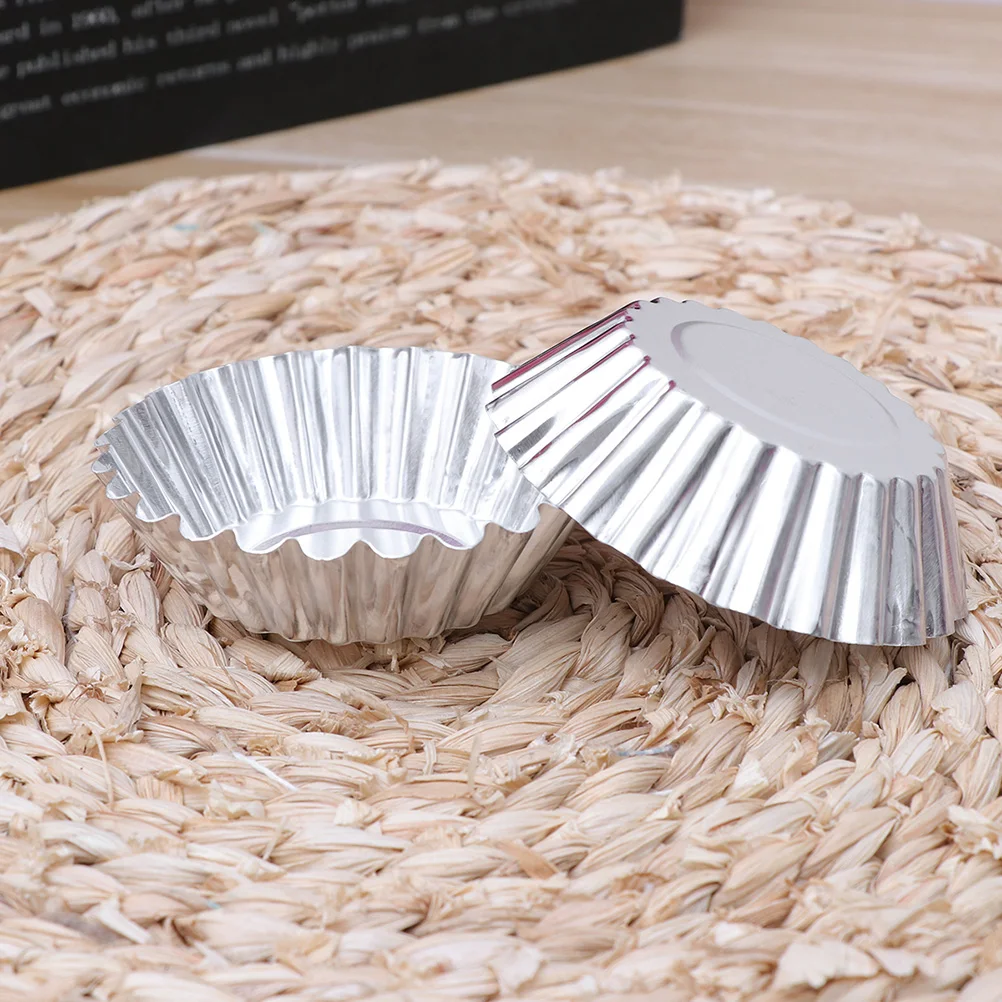 

24pcs Aluminum Alloy Egg Tart Molds Nonstick Baking Cups Reusable For Cupcakes Muffins Cheesecakes Tartlets Pans Heat