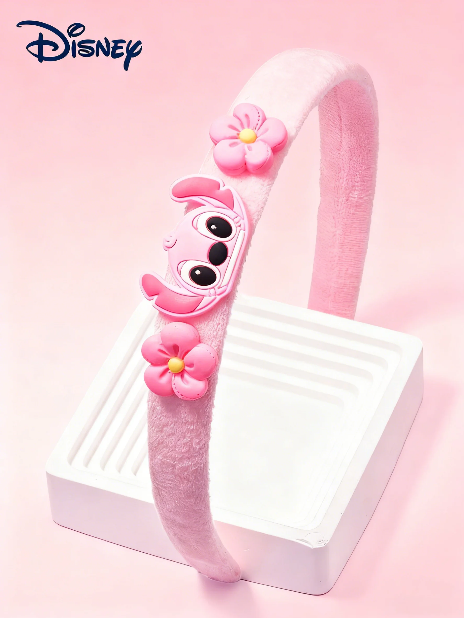 1 ربطة شعر من سلسلة ديزني ستيتش الناعمة ABS من القطيفة، إكسسوار شعر لطيف وعصري، مناسب للتصفيف