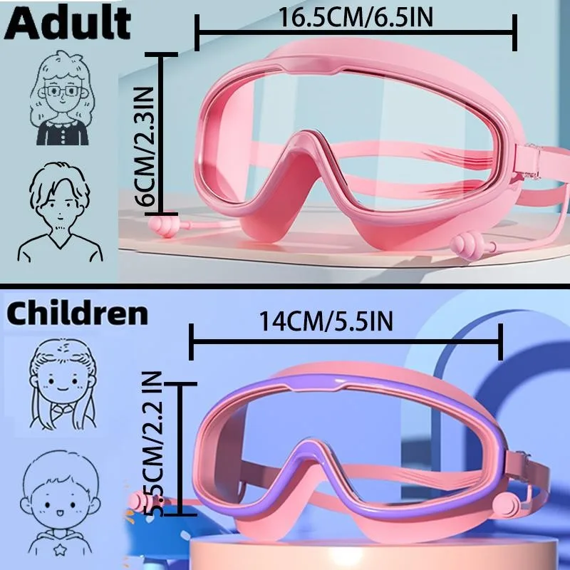 Holiday Travel Adult Swimming Glasses, Cushioned Sealed Silicone Transparent Frame, Ideal For Summer Water Activities
