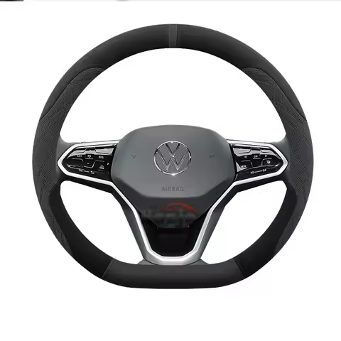 D-type Car Steering Wheel Cover for Volkswagen Caddy T-Cross R Taos Atlas R Touareg R Taigo 2019 - 2022 2023 2024 Auto Accessory