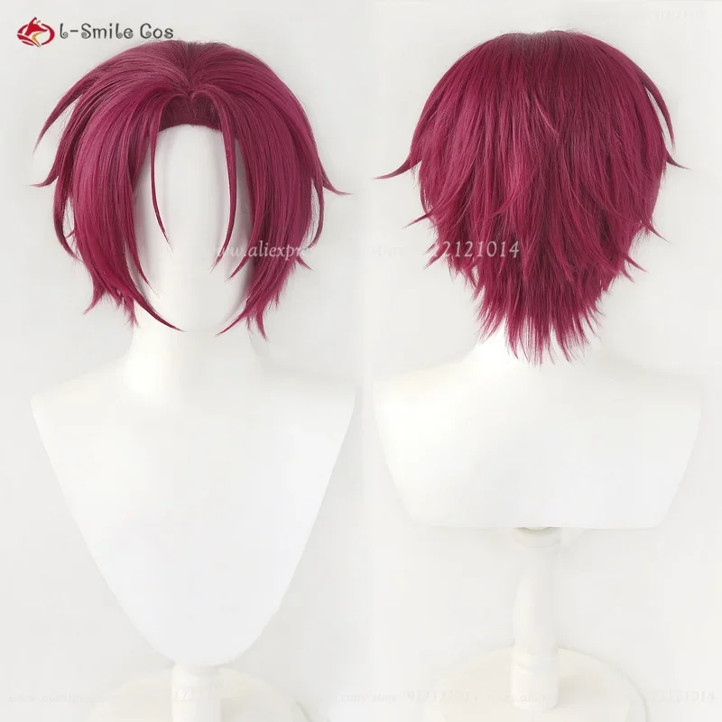 Anime Rin Matsuoka Cosplay Wig Short Purple Red Wig Heat Resistant Synthetic Hair Halloween Party Wigs Wig Cap