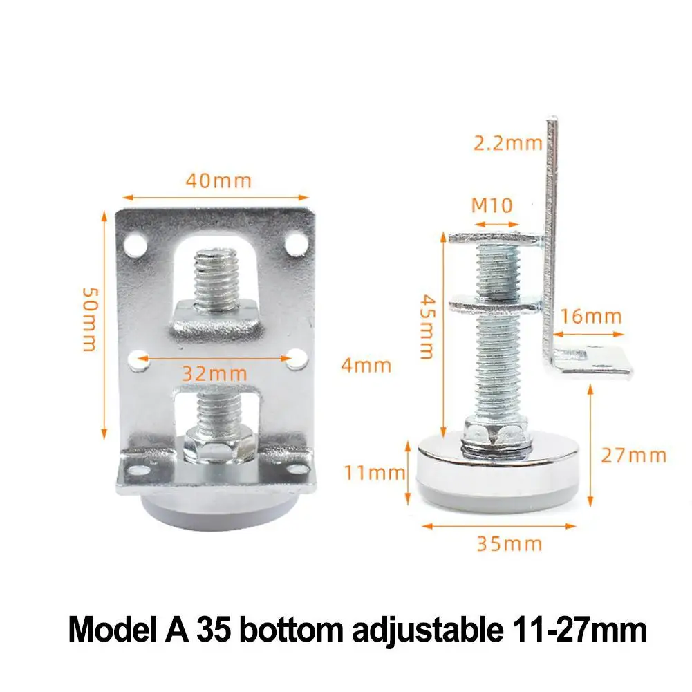 1 pc nábytek nivelační nohou těžký celní poplatek výšku zajišťovač nastavitelný šrouby noha blok výšku enhancement podpora pro skříň stůl
