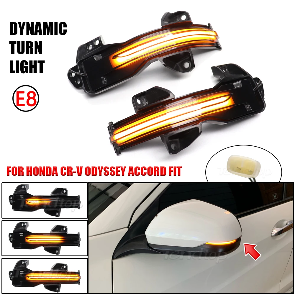 LED Flashing Dynamic Turn Signal Light Side Marker Lamp Indicator  For Honda CRV Accord FIT GK5 XRV Greiz Odyssey Fit Jazz City