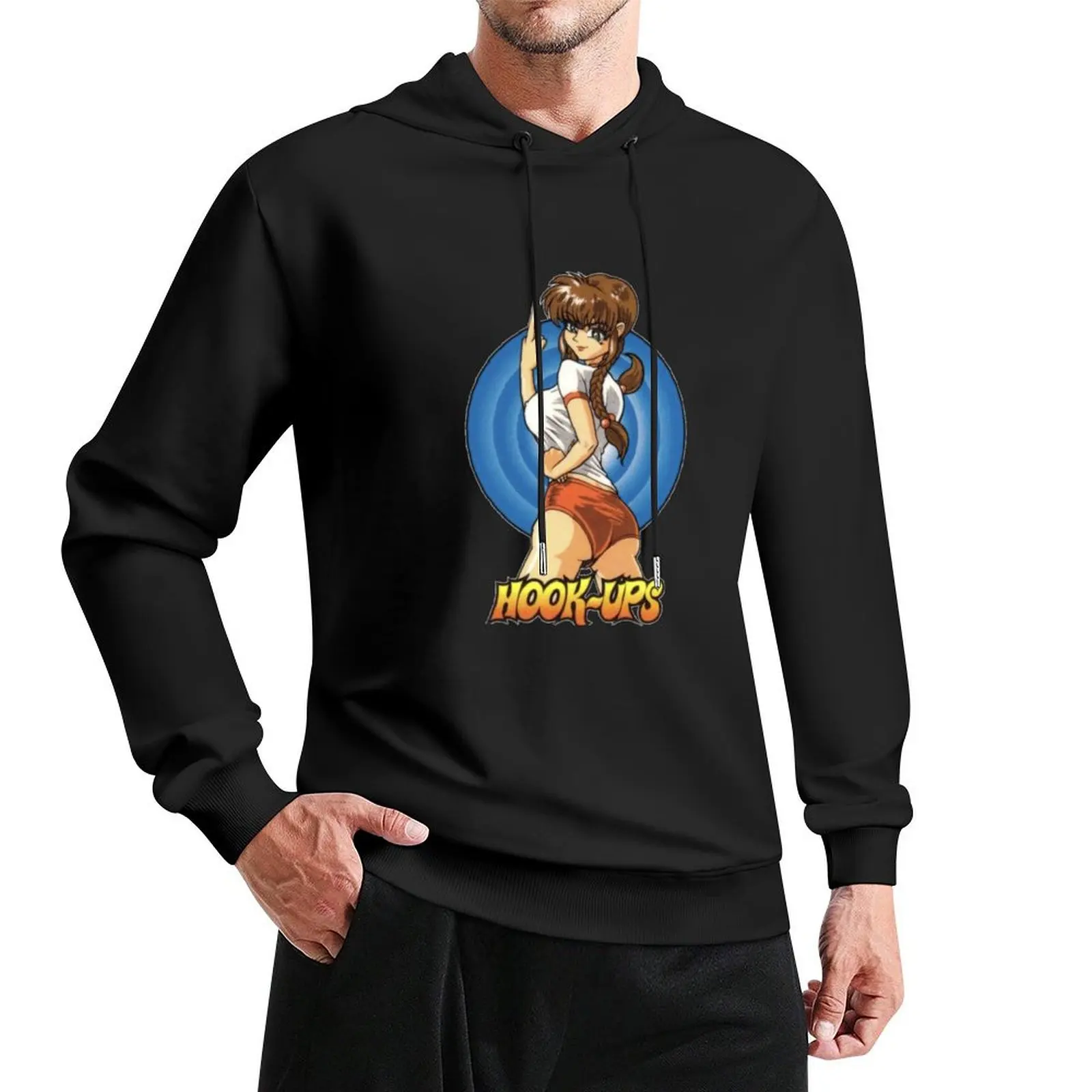 

Vintage Anime Girl Hook Ups Pullover Hoodie anime clothes new in hoodies