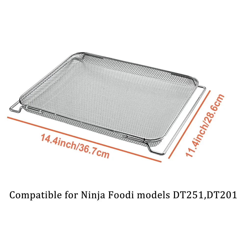 Air Fryer Oven Basket Replacement Baking Trays for NINJA Foodi DT201 DT251 Stainless Steel Mesh Basket Airfryer Accessories