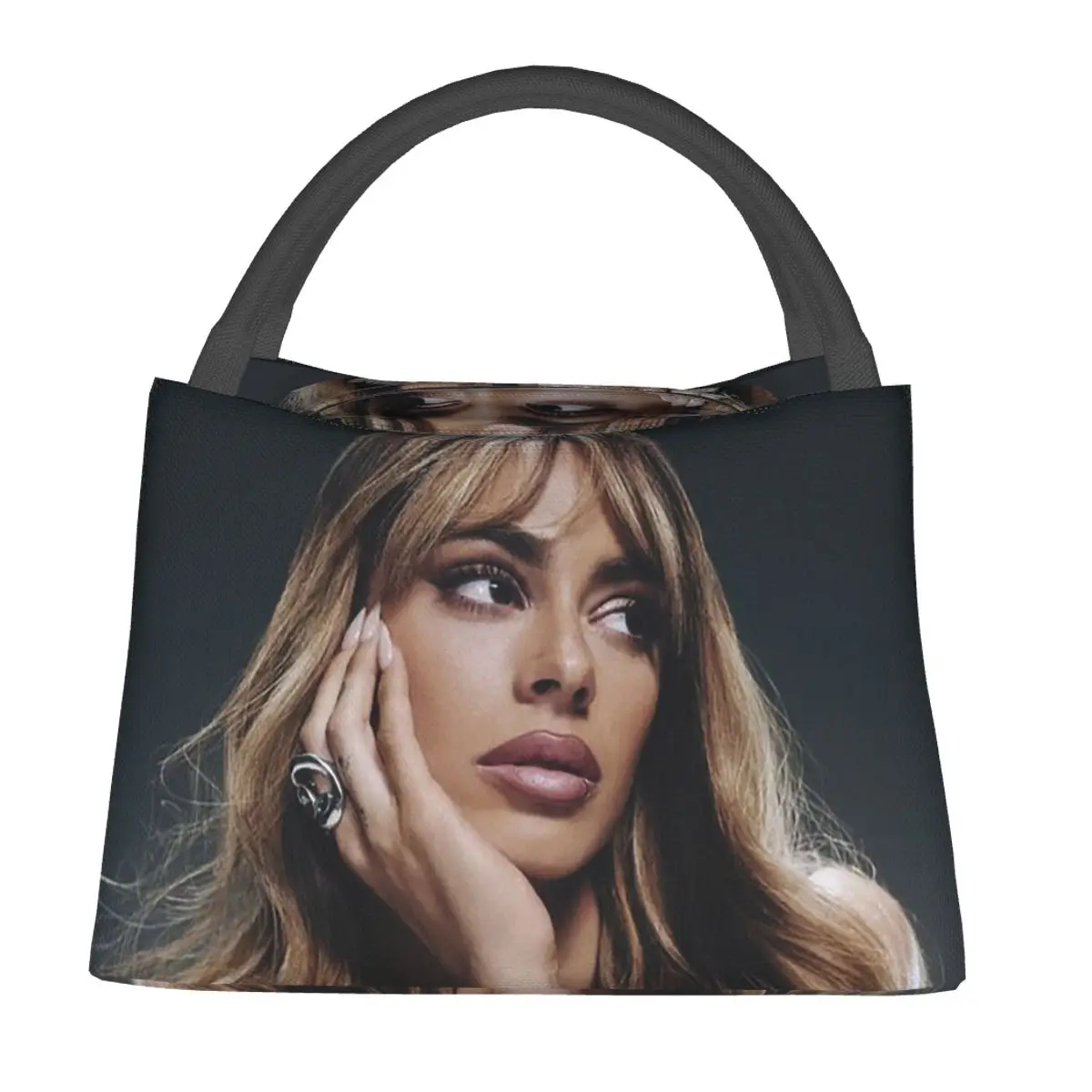 

Tini Stoessel Tour Insulated Lunch Bag for Women Children Portable Food Boxes Thermal Lunch Box Tote