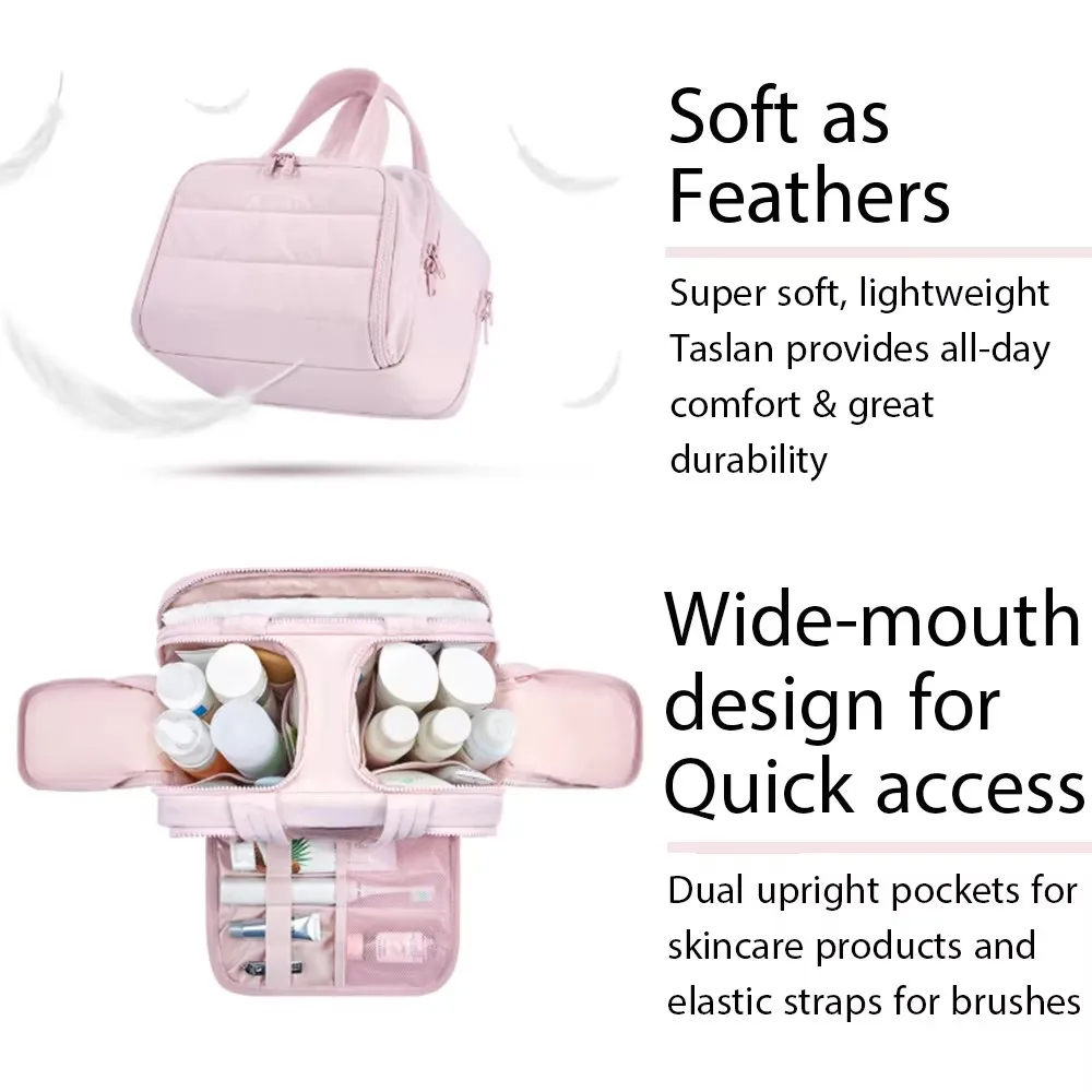 Personalized custom Large Capacity Cosmetic Bag Female Travel Wash Handbag Bathroom Partition Shower Makeup Pouch Waterproof
