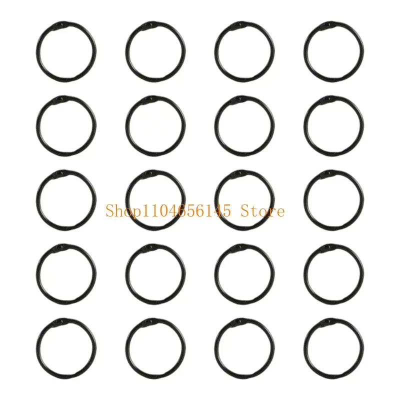 

652F 20 Pcs Book Rings 25mm Index Cards Rings Bookbinding Rings Easy to Use for Binding Paper Scrapbooks and Albums