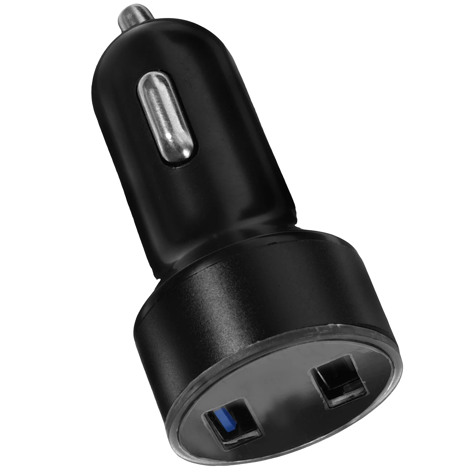 

Dual USB Car Aluminum Alloy PC Material Vehicle Adapter Black Portable Safe For Mobile Camera Tablet Phone