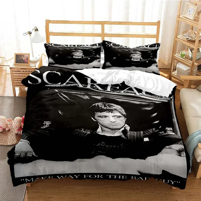 Stampa 3D Tony Montana Scarfaces Bedding Set Double Twin King copripiumino piumino federa ragazzi ragazze adulti camera da letto