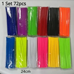 Wholesale Factory Price Motorcycle Off Road Vehicle Bicycle Wheel Spoke Decoration 24cm * 72pcs Colored High Quality Plastic