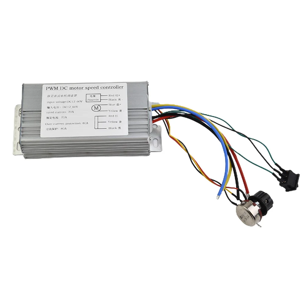 Module Motor speed controller Pulse Regulator Replacement 70A Accessories Adjustable DC 12V 24V 36V 48V Practical