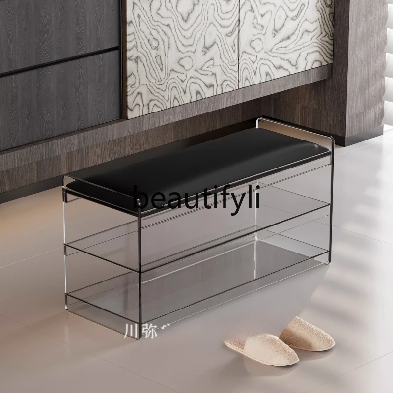 

Shoe Changing Stool for Home Entrance, Luxurious Entryway Shoe Bench, Integrated Shoe Cabinet and Sitting Stool