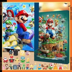 2024 New Mario 24 DayChristmas Advent Calendar Cartoon Random Anime Figure Kid Toy Christmas Kid blind box Gift