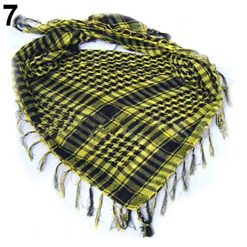 100cm Cotton Plaid Scarves Camping Hiking Scarf Windproof Army Military Cycling Scarf Muslim Hijab Fashion Autumn Spring Scarf