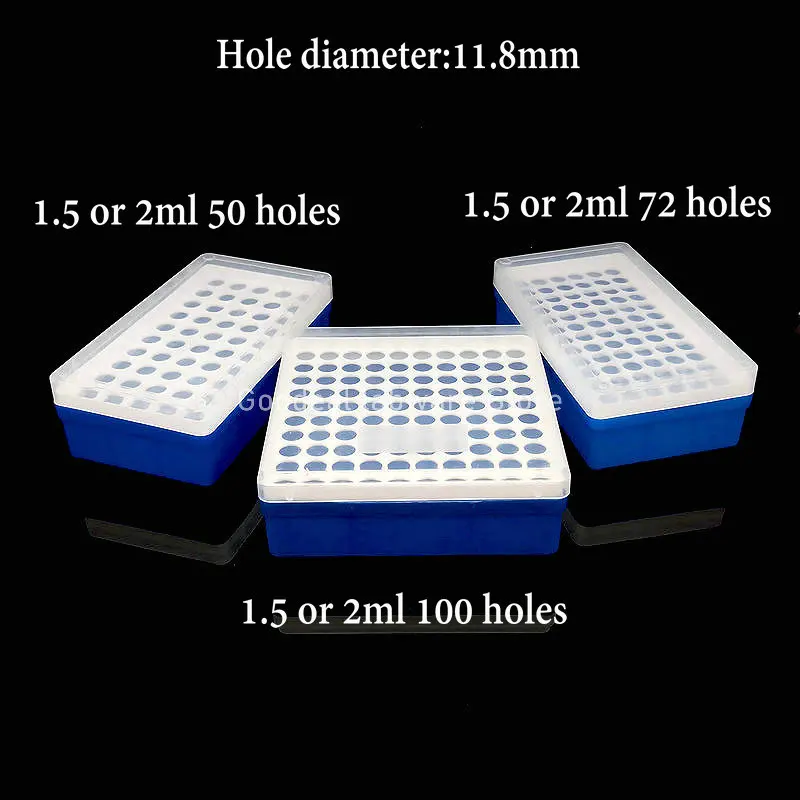 4pcs/lot Lab 0.2/0.5/1.5/2/5/10/15/50ml Plastic centrifuge tube storage 16/32/36/50/72/96/100 holes Box PCR tube PP Storage Rack