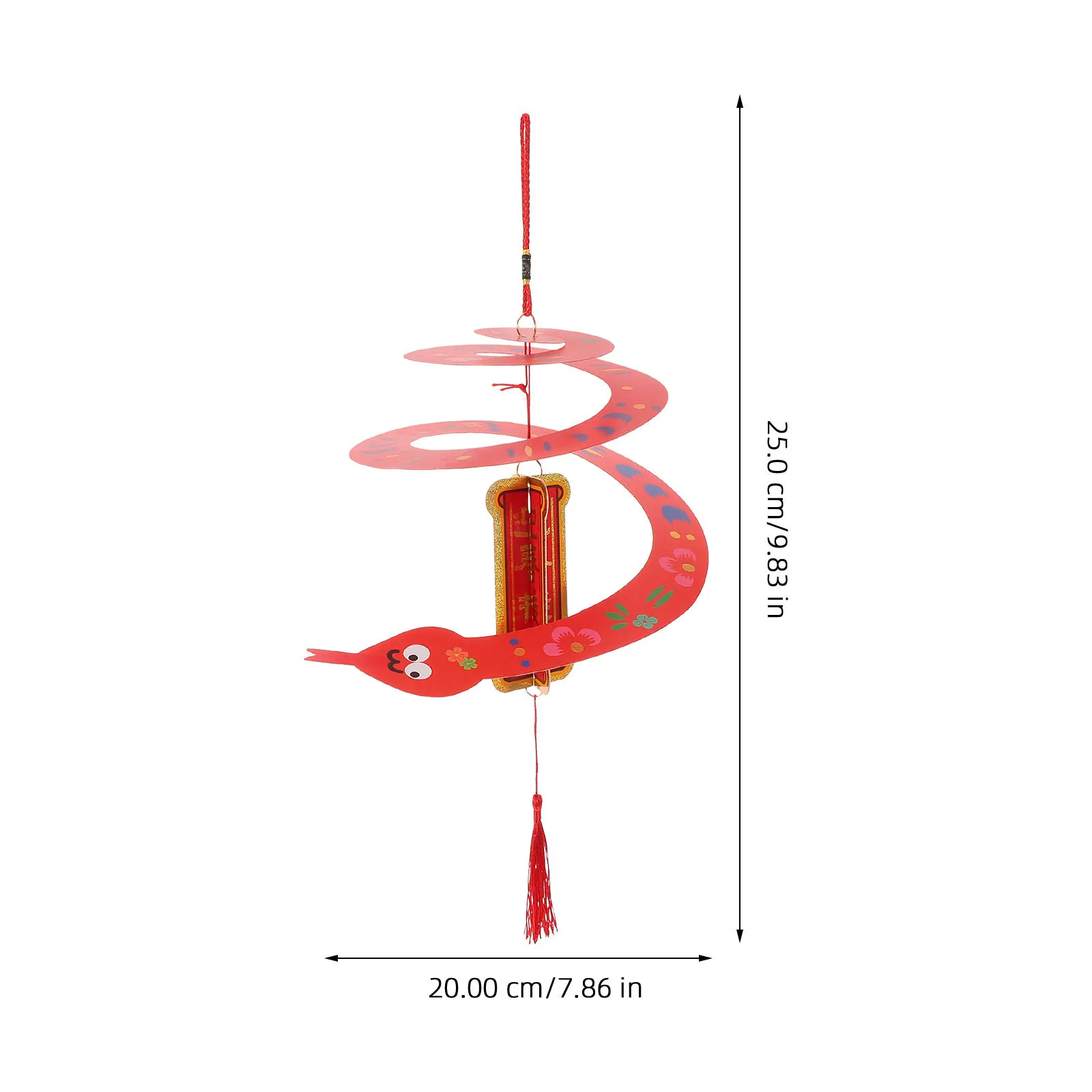 2025 سنة الأفعى معلقة الديكور ورقة حمراء الحرفية زودياك زخرفة للمنزل نافذة الباب جدار مهرجان الحفلات ديكور #4
