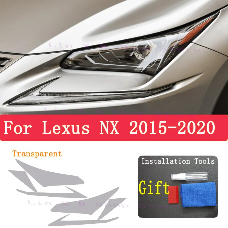 

For Lexus NX 2015 2016 2017- 2020 TPU Car Exterior Headlights Anti-Scratch Protective Film Headlamps Repair Sticker Accessories