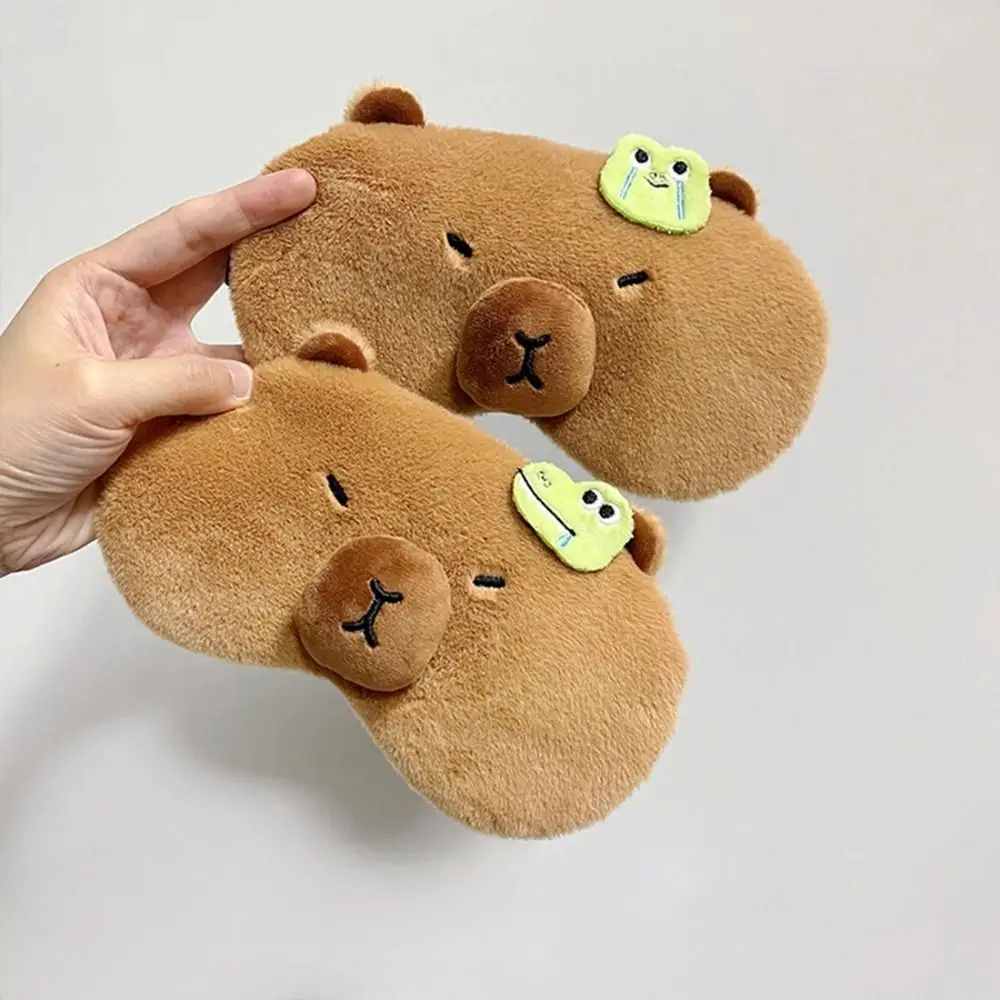 

Cute Nap Eye Shade Capybara Eye Cover Promote Sleep Light-proof Sleeping Mask Soft Sleep Aids Cute Animal Eyepatch Winter