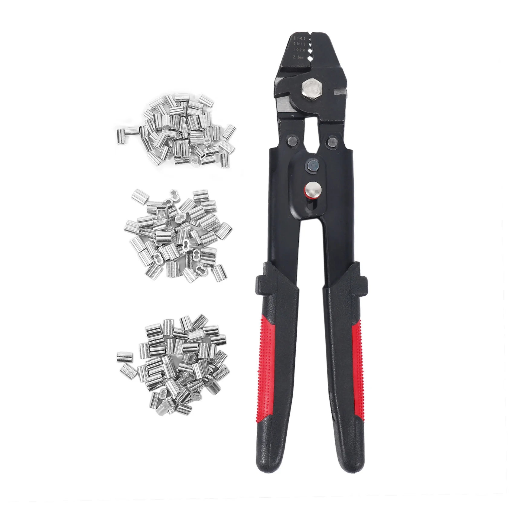 

Wire Rope Crimping Tool Wire Rope Swager Crimpers Fishing Plier with Crimp Sleeves Kit