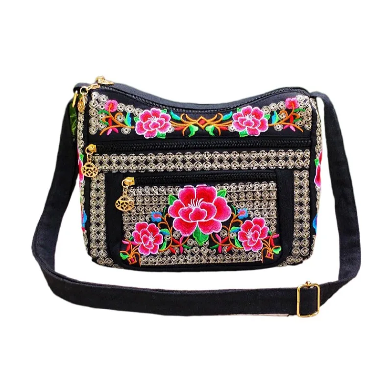 New Hot Sale Ethnic Embroidered Bag Women National Vintage Embroidery Ladies Waist Packs Women Shoulder Bag Hip Bum Belt Bag