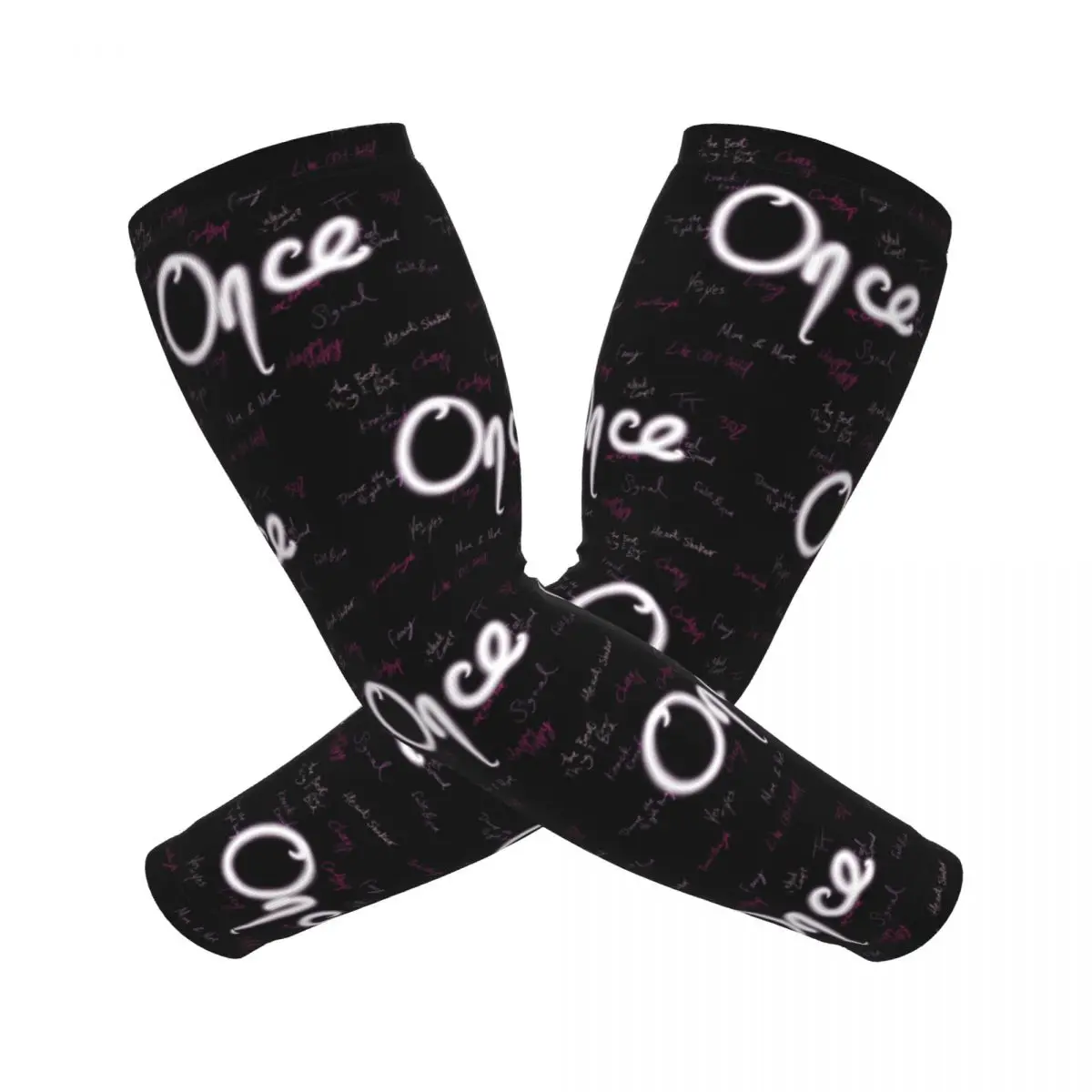 Once Twice Kpop Fan Arm Sleeves Мужчины Женщины Защита от солнца и ультрафиолета Татуировки Cover Up Спортивное охлаждение Велоспорт