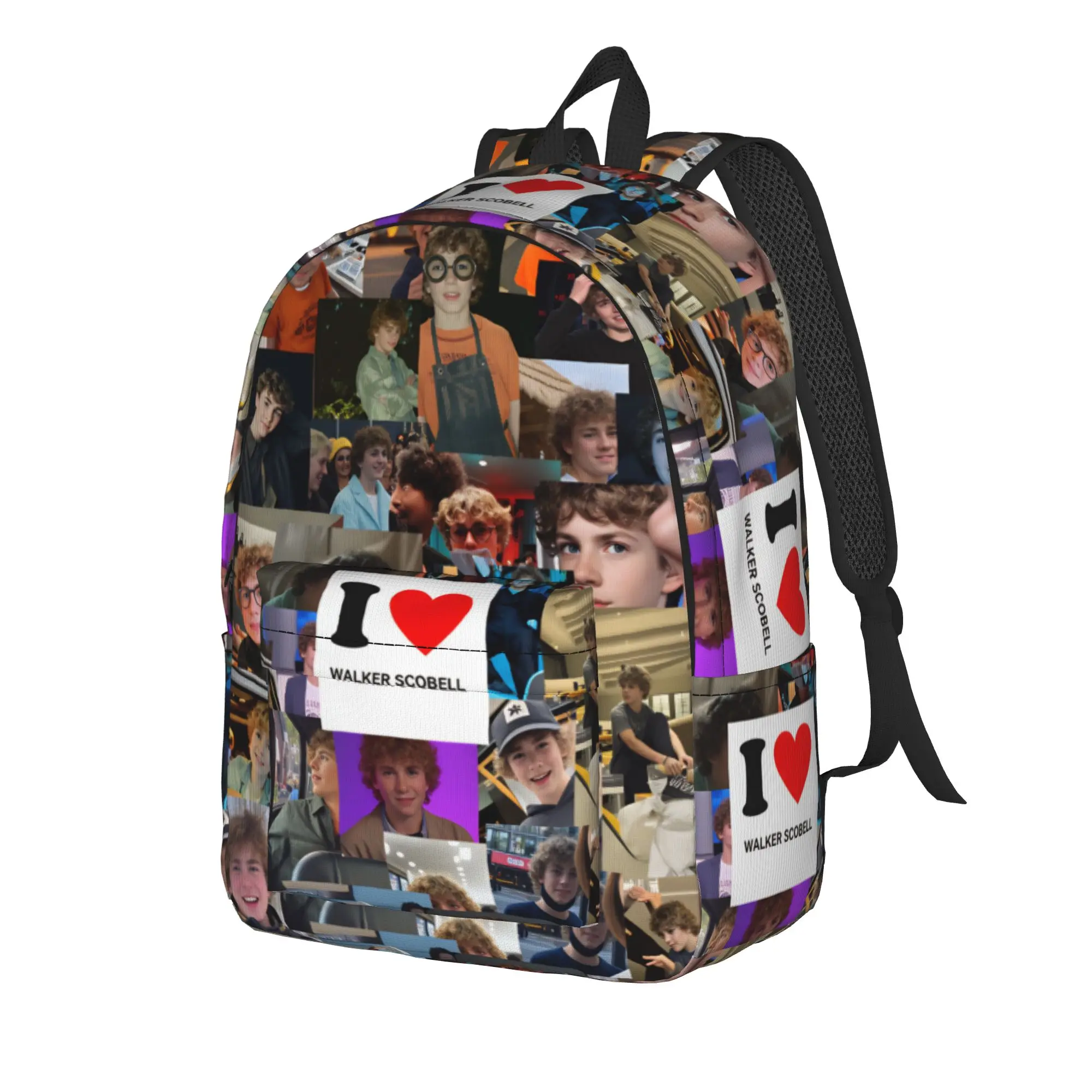 Walker Scobell (Smile) Mask USA Actor (6) Backpack  Workout Backpacks Unisex Custom Soft School Bags Casual Rucksack