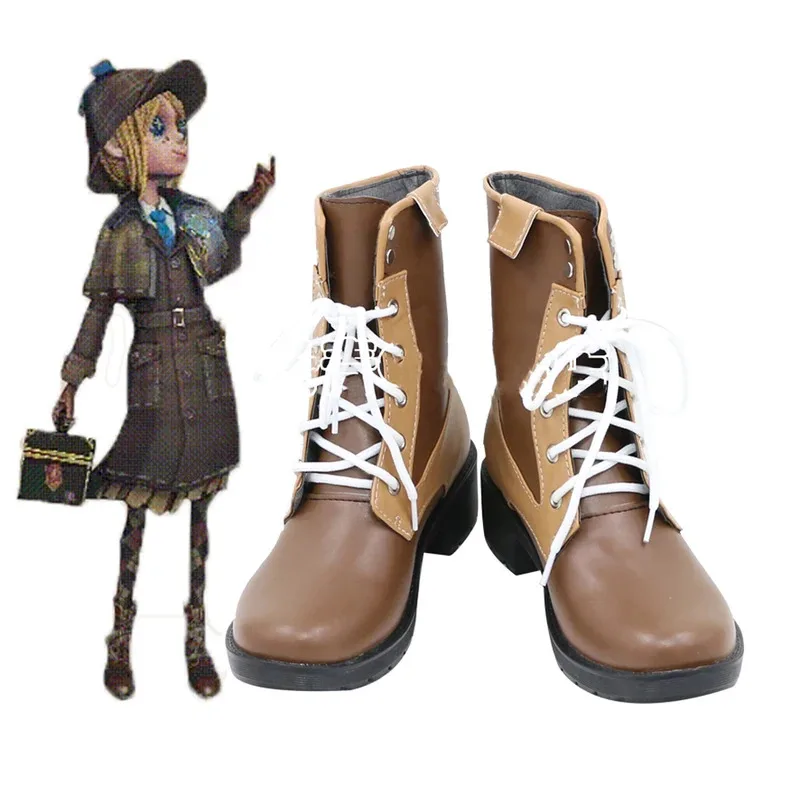 

NewGame Identity V Gardener Miss Truth Emma Woods Cosplay Cosplay Shoes PU Leather Boots Halloween Carnival Party Accessories202