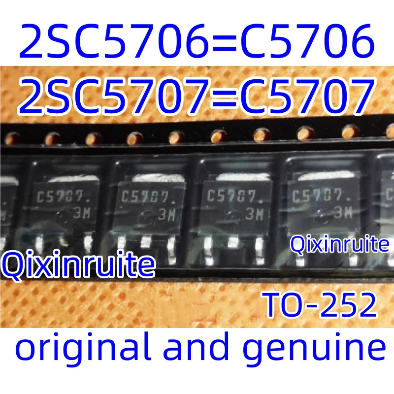 Qixinruite Brand new original genuíno 2SC5707 = C5707 2SC5706 = C5706 TO-252/TO-251 2SA2040 = A2040 LCD placa de alimentação circuito integrado