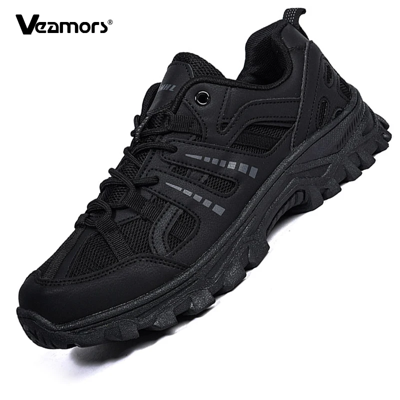 

Походная обувь с дышащей сеткой, мужские противоскользящие уличные кроссовки для кемпинга, треккинга, большие размеры 39-48, женская обувь для скалолазания