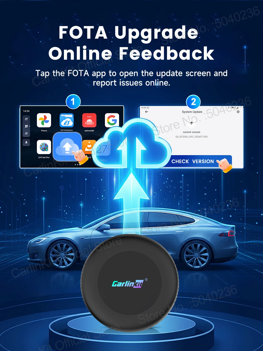 CarlinKit Android 16 Ultra 2 CarPlay Ai Box CQ4390 8G+128GB Bildschirmspiegelung Kabelloses Android Auto Split-Screen FOTA Für Netflix – Detail 15