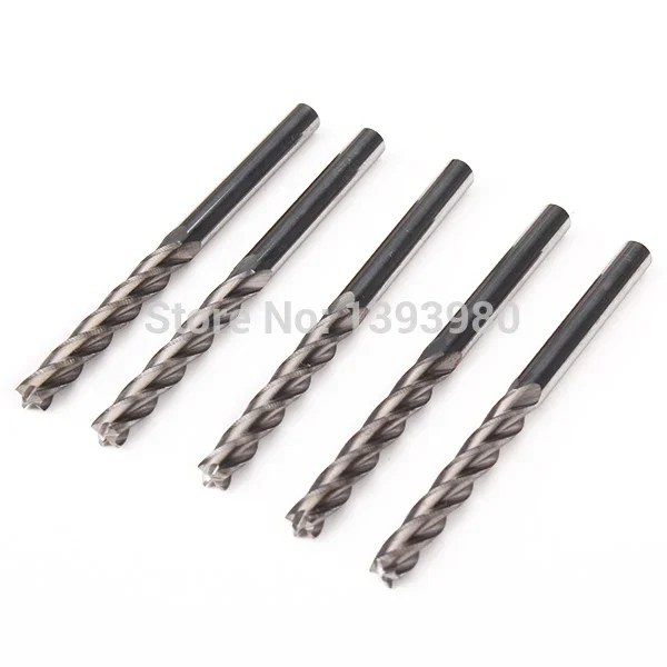 

PVC-Coated CNC Carbide End Mills - 4 Flute 1/8" Spiral Bits Set of 10‌