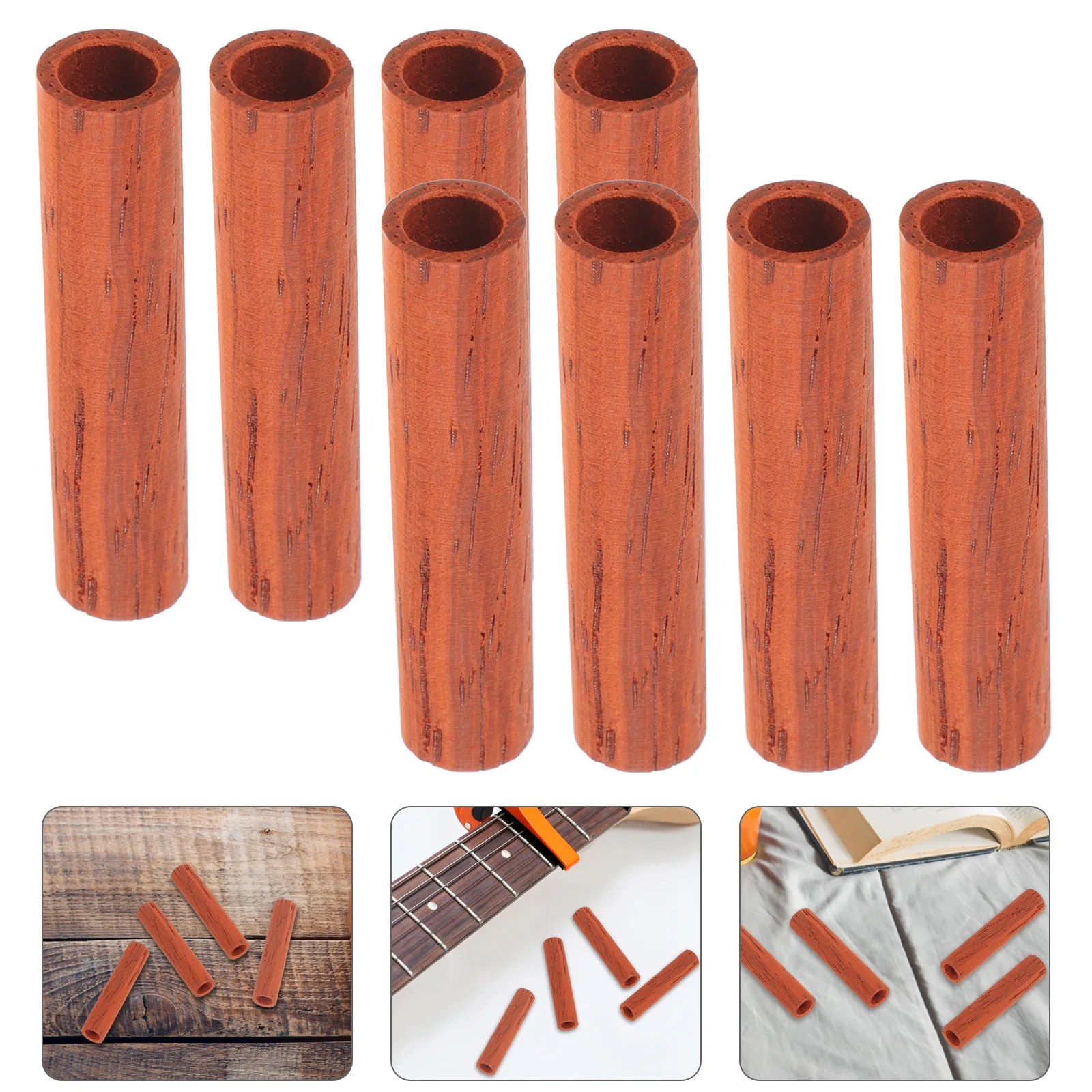 8 قطعة غيتار الجمالون قضيب أنبوب يغطي كم خشبي للقيثارات استبدال أجزاء اكسسوارات الكهربائية باس تركيبات أداة إصلاح #3