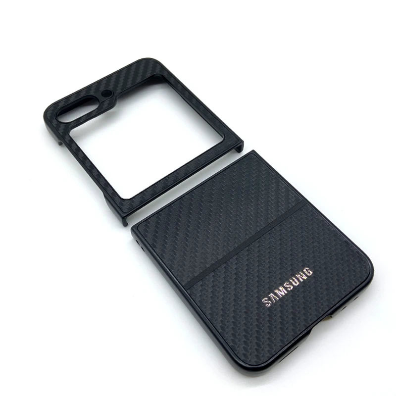 Samsung Galaxy Z Flip 6 Flip 5 Carbon Fiber Texture Phone Case Hard Back Shell Schutzhülle für Galaxy Z Flip 6 Flip5