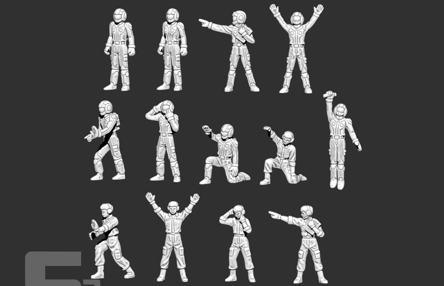 

super mini figure 1/100 Jiwweng army ground service villain Commander 13pcs/set