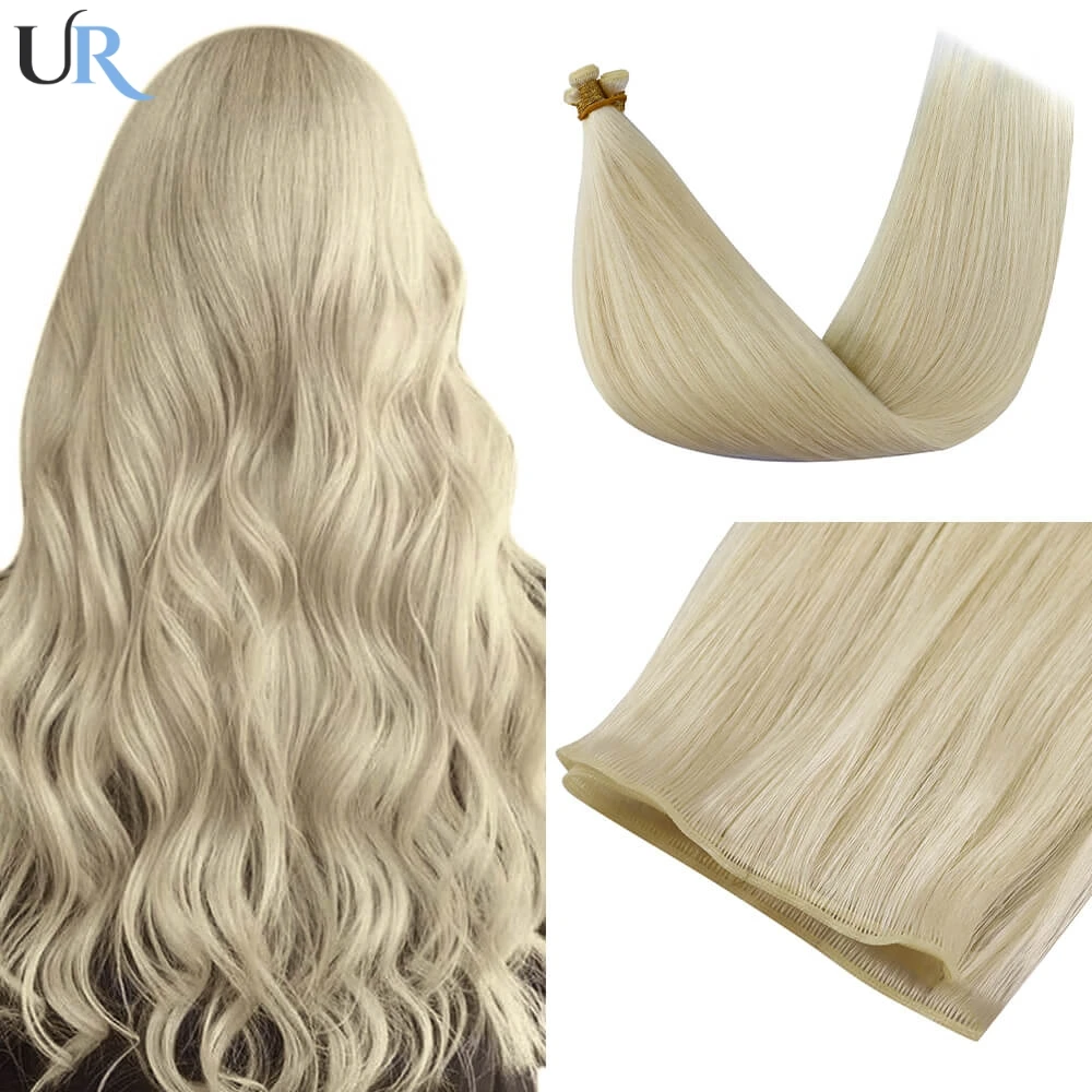 Human Hair Weft Straight Invisible Human Natural Hair Extensions For Women Double Drawn Hair Bundles Genius Weft 50G Hairpieces