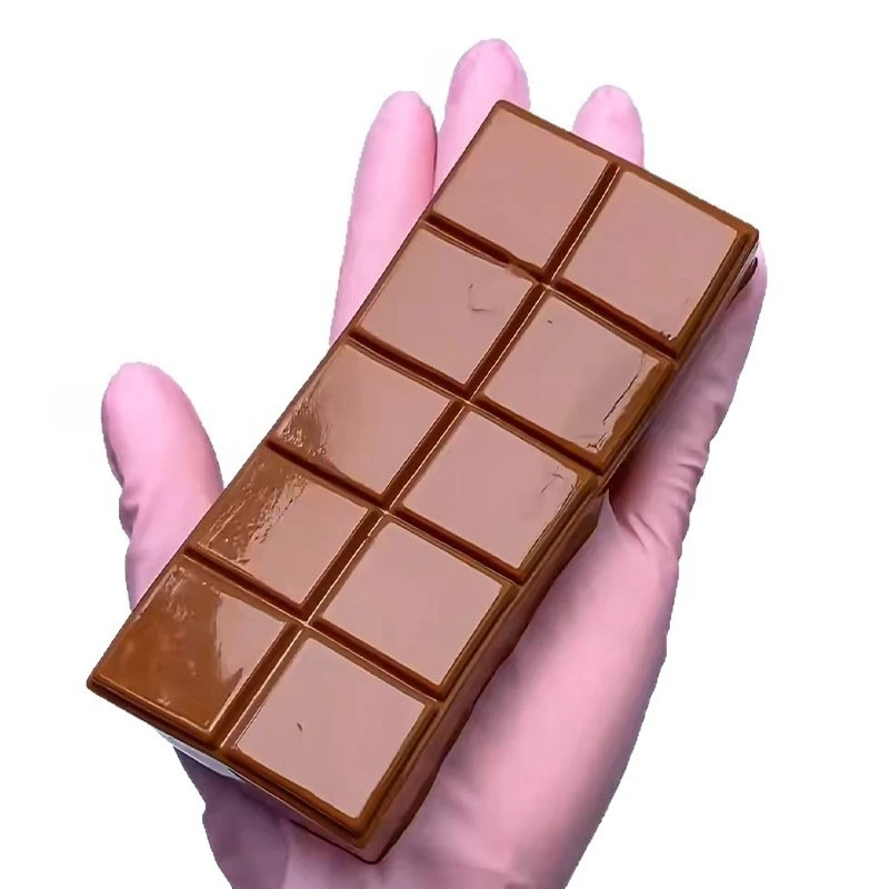 스퀴시 초콜릿 바 스퀴즈 장난감 슬로우 라이징 화이트 초콜릿 바 끈적한 장난감 모형 음식 스트레스 해소 손 휴식 선물