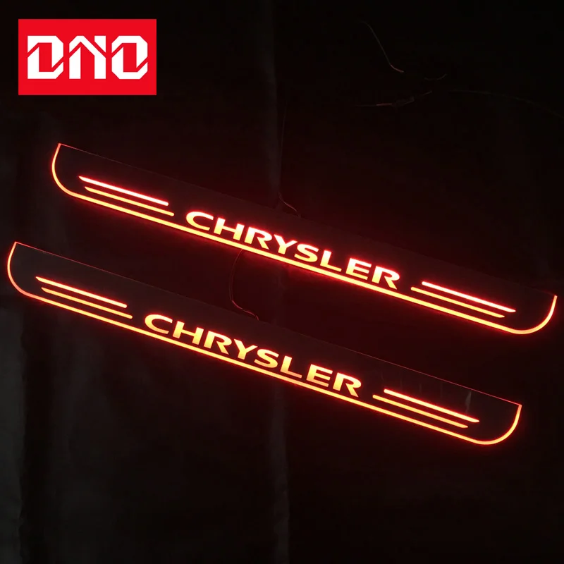 Trim Pedal LED Car Light Door Sill Scuff Plate Pathway Dynamic Streamer Welcome Lamp For Chrysler 300 300C SRT8 SRT-8 2005-2018