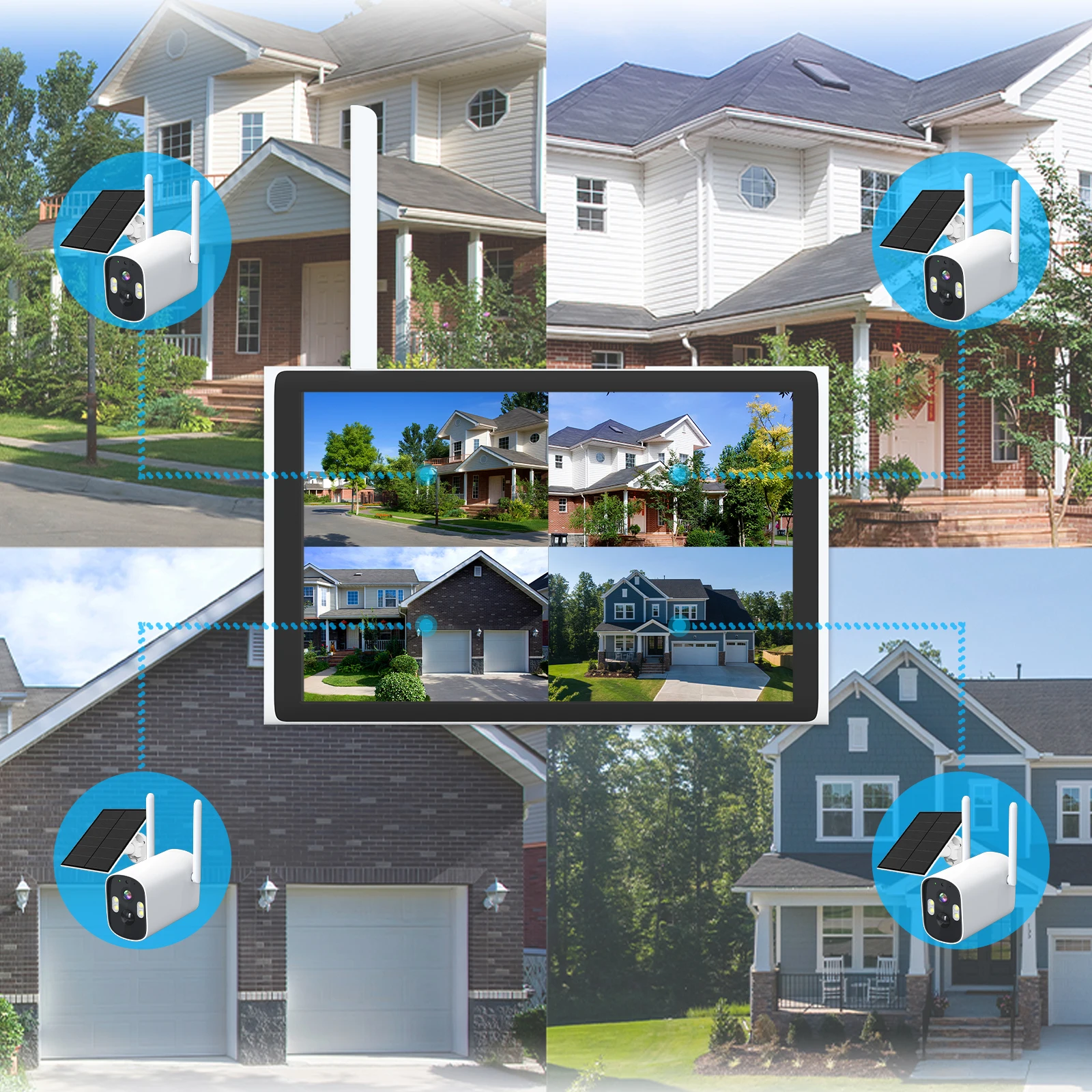 2025 New WIFI NVR Security CCTV Camera System Video System Auto Tracking Wireless Outdoor Camera Kit