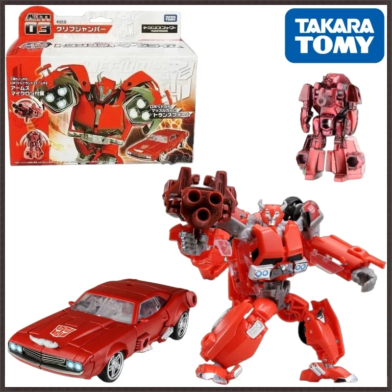 

В наличии Takara Tomy Трансформеры TFP Японская версия серии AM номер AM03 Фигурки Cliffjumper Коллекционные роботы