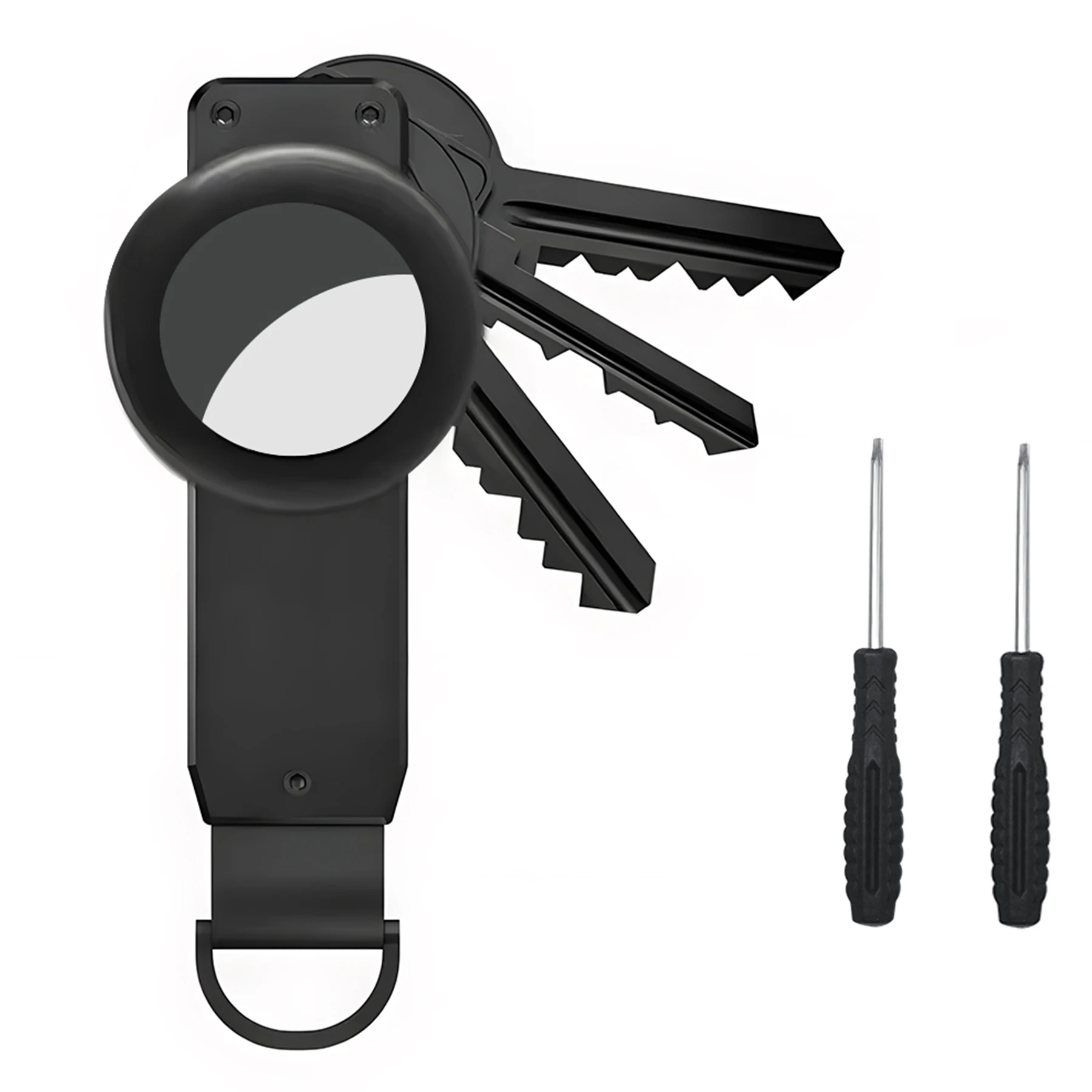 NONE Schlüssel-Organizer, kompakter Halter, Metall-Schlüsselanhänger, minimalistischer Schlüsseletui-Halter für Schlüsselanhänger, sichert 2–6 Schlüssel 8