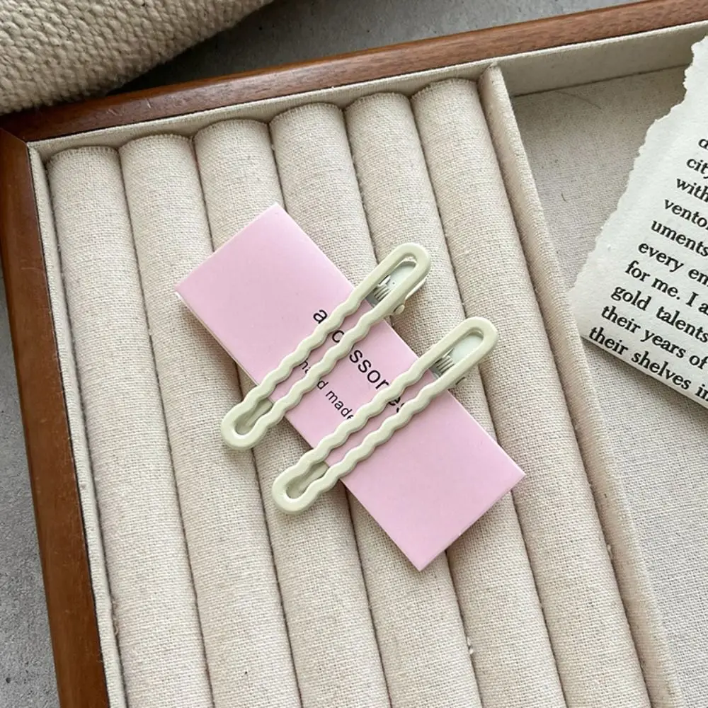 Модная милая заколка для волос ярких цветов из сплава, однотонные аксессуары для волос, заколки для волос