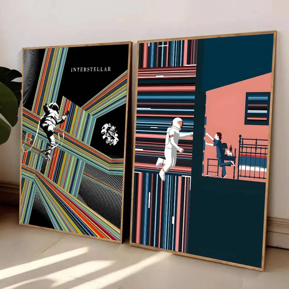 ملصق فني لزج للفيلم بين النجوم عالي الوضوح ملصق فني ذاتي اللصق مقاوم للماء لتزيين المنزل #4