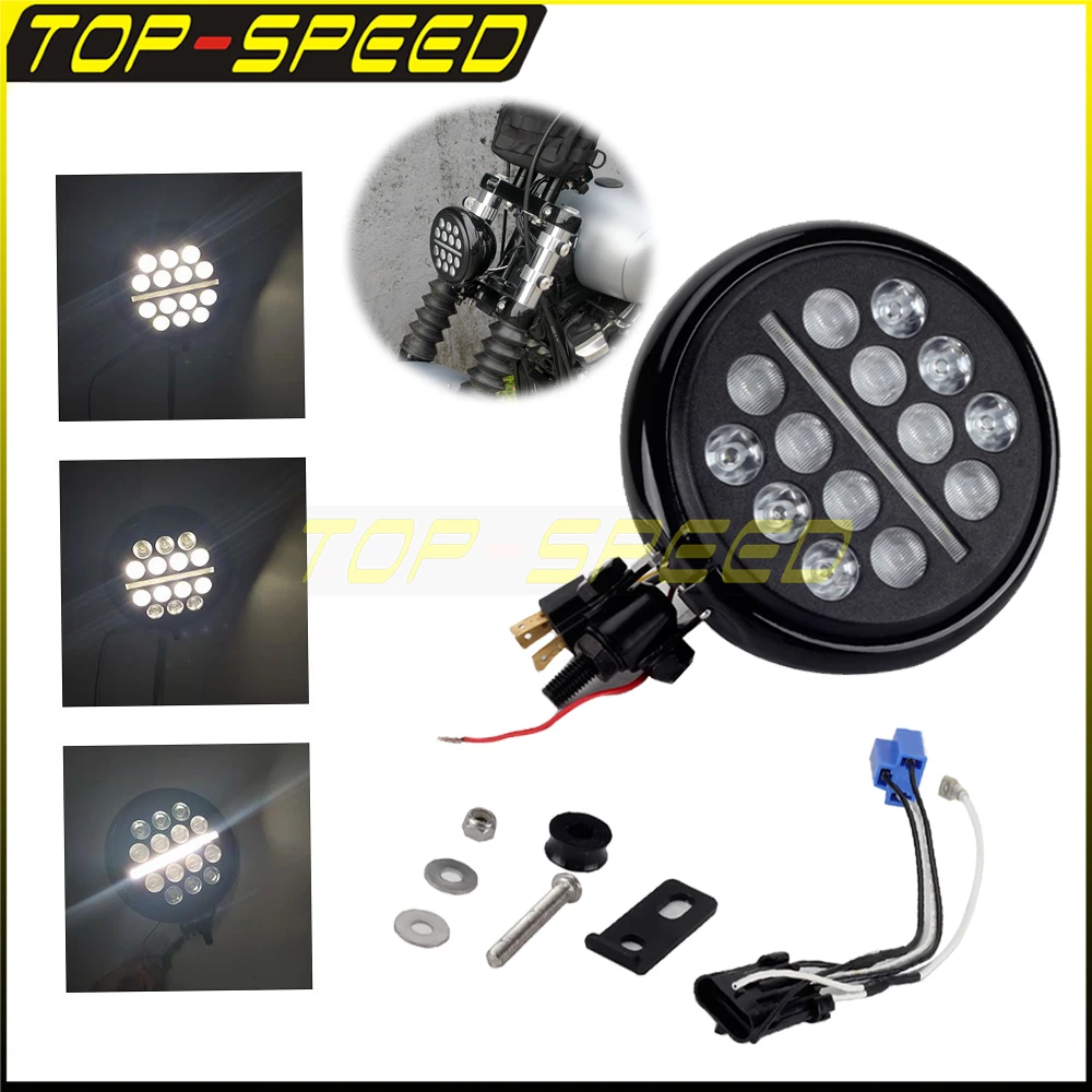 

Motorcycle LED Headlight For Harley Softail Street Bob FXBB 114 FXBBS Low Rider FXLR High Low Beam HeadLamp Day Running Light