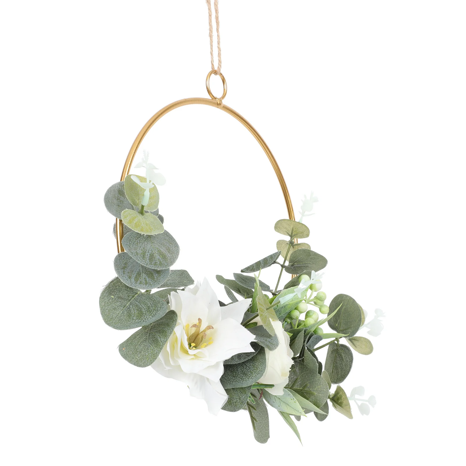 

Artificial Leaf Flower Wreath Rustic Hanging Decor Home Wall Ornament Fake Wreath Pendant Door Decoration Hanging Decor